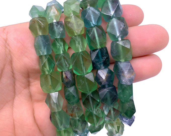 Best Quality Purple And Green Color Fluorite Faceted Bracelet -  Fluorite Stone Bracelet - Fluorite Bracelet - Fluorite Bracelets - Fluorite