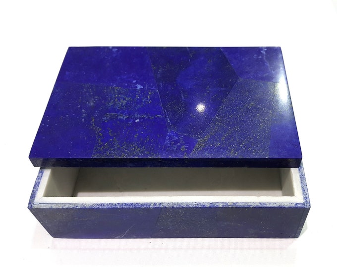 Beautiful Lapis Lazuli Box - Lapis Lazuli Box - Blue Lapis Lazuli Box - Blue Lapis Box - Lapis Box - Lapis Jewelry Box - Lapis Lazuli