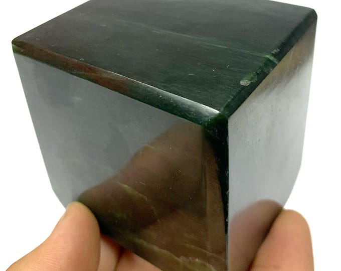 780g Best Quality Dark Green Nephrite Jade Cubeic, Nephrite Jade, Nephrite Cubic Piece, Jade Cubic, Green Nephrite, Green Nephrite Jade