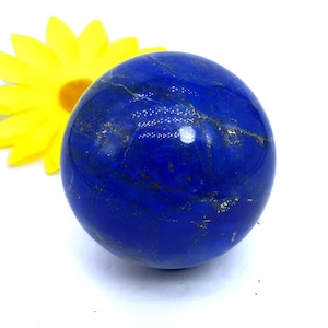 Polished Lapis Lazuli Sphere: Afghanistan Blue Stone Ball (72mm, 610g)