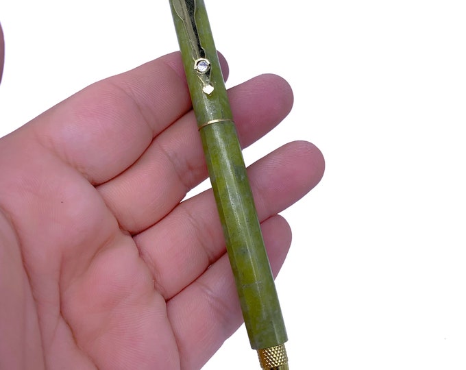 Best Quality Green Color Jade Pen - Shah Maqsood Jade Pen - Green Stone Pen - Jade Stone Pen - Shah Maqsood Jade - Decoration Jade Pen