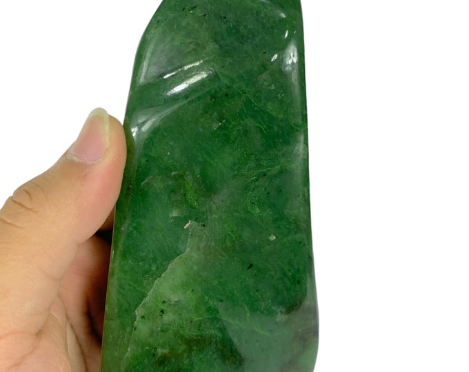 Great Quality Green Color Nephrite Jade Free Form -  Nephrite Jade Free Form -  Jade Free Form -  Green Jade Free Form -  Nephrite Jade 580g