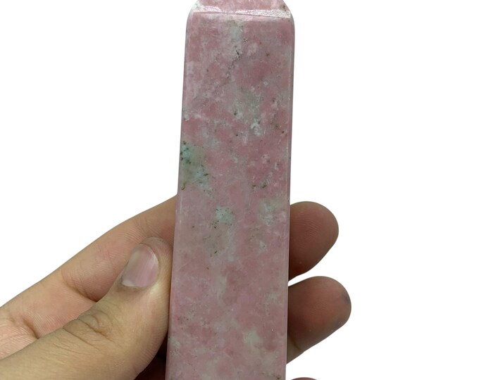 Beautiful Polished Red Rhodochrosite Tower Crystal, Obelisk Gemstone