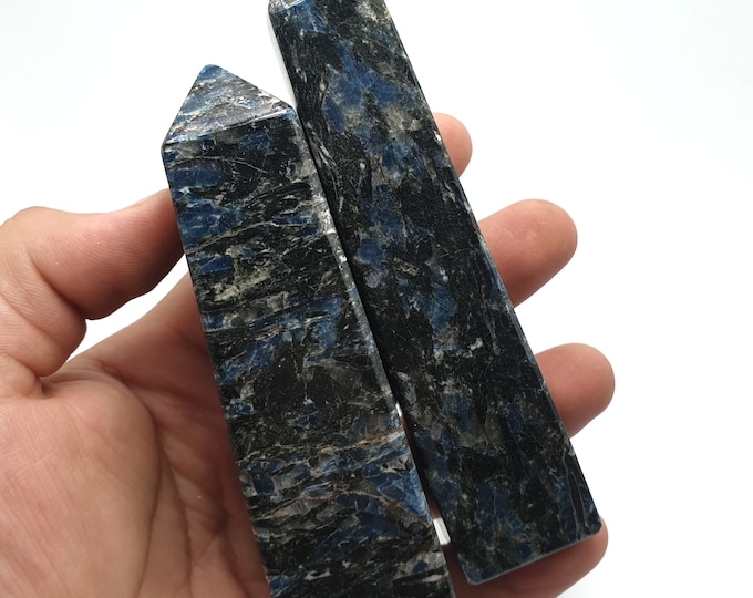 2 Pieces Amazing Quality Apatite Towers - Obelisks - Apatite Obelisks - Apatite Stone - Blue Apatite 460 Grams