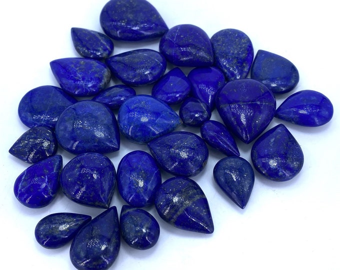 240 Grams Best Quality Lapis Lazuli Blue Clour Cabochons Lot