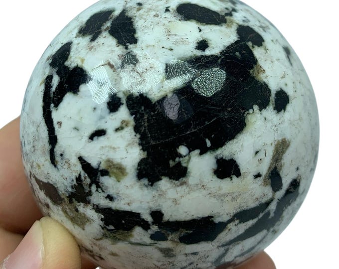 Black Tourmaline on Quartz Ball, Sphere Gemstones