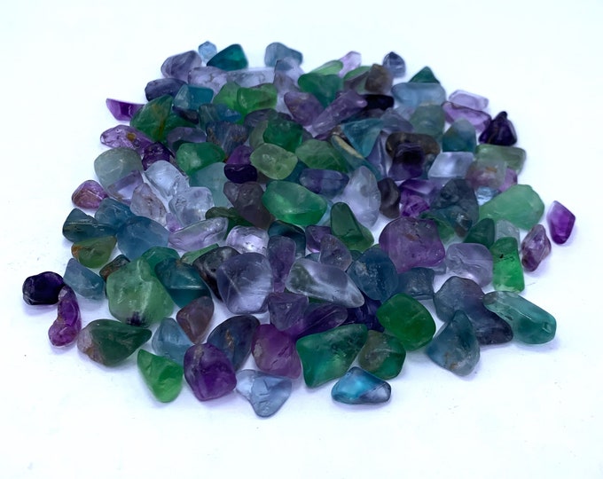 Great Quality Purple And Green Color Fluorite Tumles - Purple Fluorite - Fluorite Tumble Crystals - Fluorite Tumbles 280 Grams