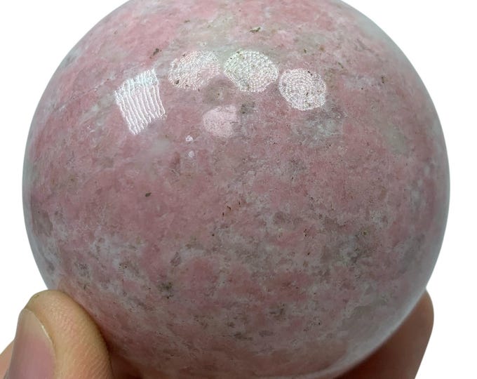 460g Polished Red Rhodochrosite Sphere - Rhodochrosite Crystal Ball