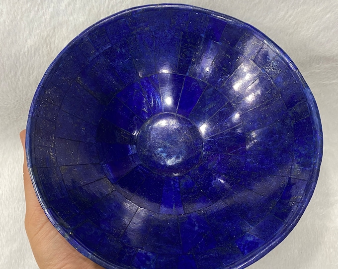 Top Quality Handmade Blue Lapis Lazuli Bowl - Lapis Crystal - Lapis Lazuli - Lapis Stone - Lapis Bowl 830 Grams