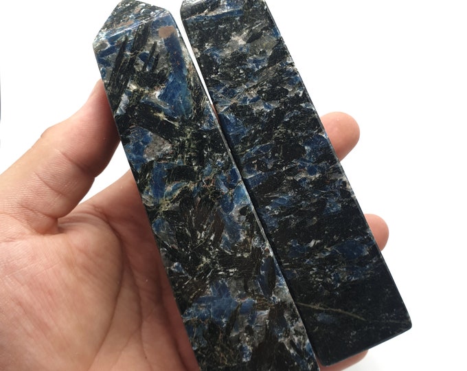 2 Pieces Super Quality Apatite Towers - Obelisks - Apatite Obelisks - Apatite Stone - Blue Apatite 750 Grams