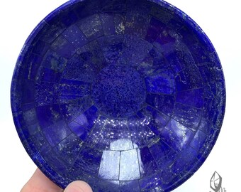 Polished Lapis Lazuli Bowl: Blue Energetic Stone (124x46 mm, 300 Grams)