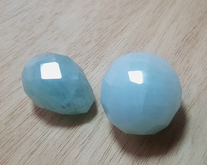 131g Sky Blue Aquamarine Sphere - Aquamarine Ball - Aquamarine Egg - Blue Aquamarine - Aquamarine - Aquamarine Stone Sphere - Aquamarine Egg