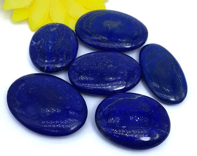 6 Pcs Beautiful Small Lapis Lazuli Palm Stones, Lapis Palms, Lapis Lazuli Palms, Lapis Stone Palms, Lapis Lazuli Crystals,290 Grams