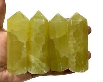 Yellow Lemon Calcite Towers, Lemon Calcite, Lemon Calcite Towers, Lemon Calcite Obelisks, Lemon Calcite Stone, Lemon Calcite Points, Calcite