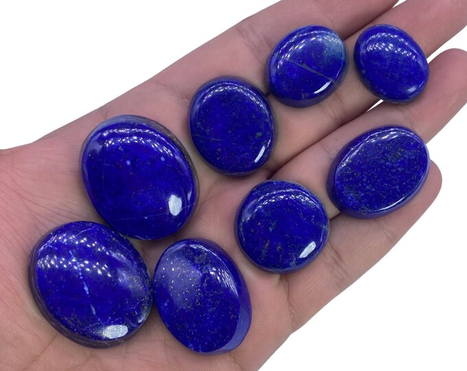Beautiful Quality Lapis Lazuli Blue Clour Cabochons 105 Grams