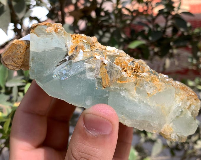 Beautiful Blue Color Aquamarine Specimen - Aquamarine Stone - Specimen - Blue Aquamarine Crystal - Aquamarine Specimen 520 Grams