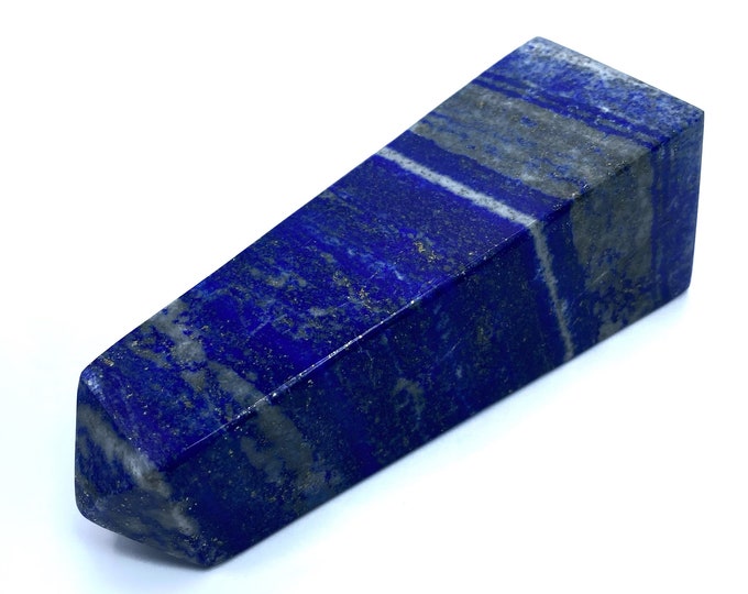 358 Grams Beautiful Quality Blue Lapis Lazuli Tower - Obelisk