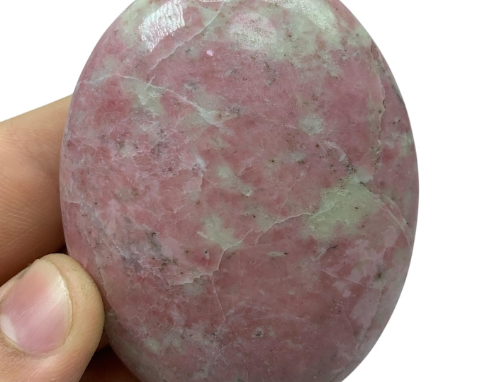 Top Quality Polished Red Rhodochrosite Palmstone Crystal