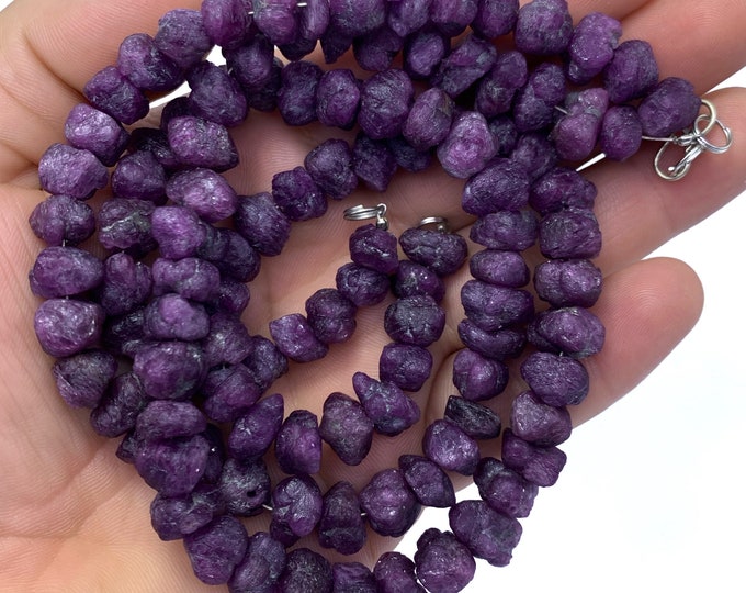 Pink Color Corundum Strings -  Ruby Strands -  Natural Corundum Stone -  Corundum Stone