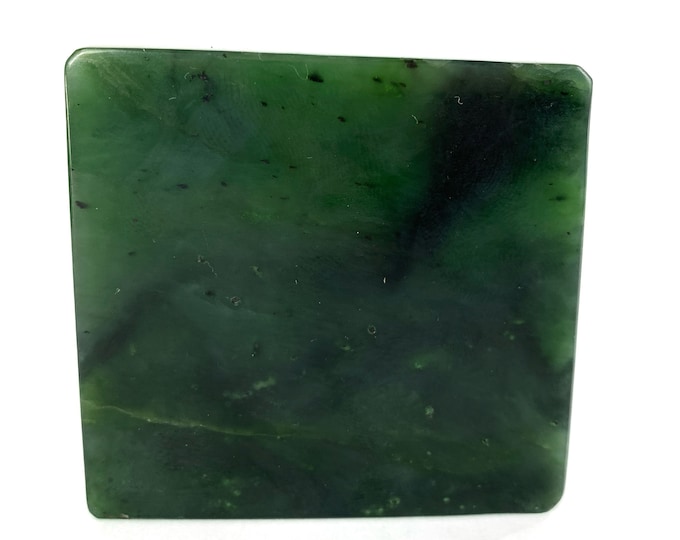 130g Best Quality Polished Green Nephrite Jade Tile, Nephrite Jade Tile, Jade Tile, Nephrite Tile, Nephrite Jade Tiles, Nephrite Jade Slices