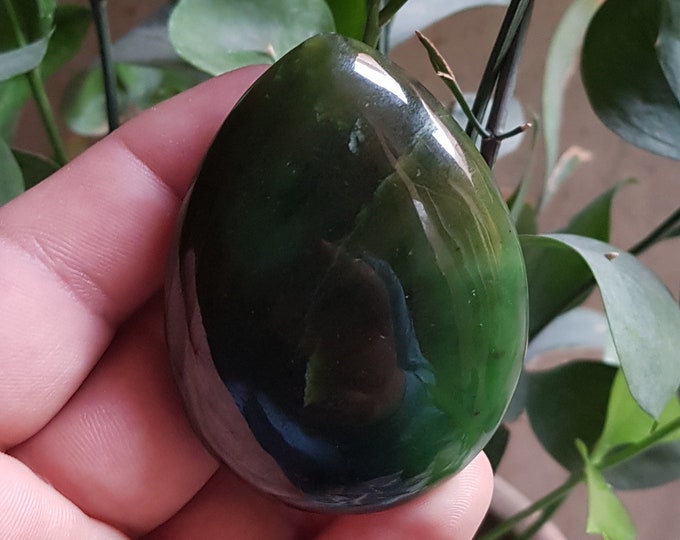 90 Grams Top Quality Green Nephrite Jade Ovel Cabochon - Nephrite Jade Crystal - Jade Cabochon - Nephrite Jade