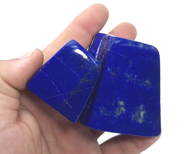 2 Pcs Lapis Lazuli Freeform - Lapis Freeform - Lapis Crystal Freeform - Blue Lapis Lazuli - Blue Lapis Freeform - Blue Lapis Stone - Lapis