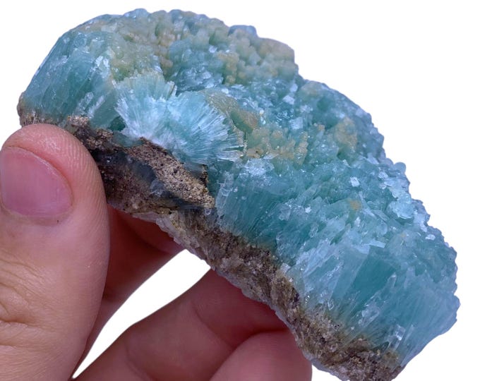 Beautiful Blue Color Smithsonite Specimen  - Blue Smithsonite - Smithsonite Stone - Aragonite Specimen Stone 318 Grams