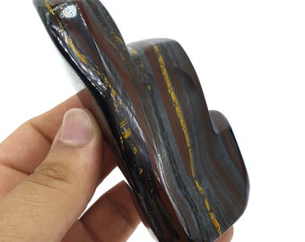 Polished Tiger Iron Stone Free Form - 410 Grams
