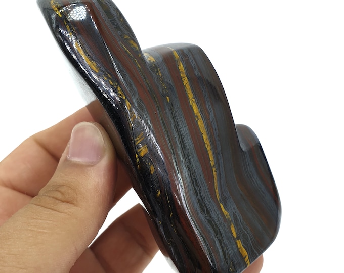 Super Quality Tiger Iron Stone -  Tiger Iron Free Form -  Tiger Eye Iron Free Form -  Tiger Eye Free Form 410 Grams