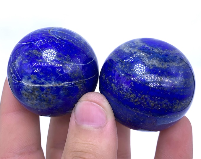 2 Pcs Lapis Lazuli - Lapis Lazuli Spheres - Lapis Spheres - Lapis Sphere - Lapis, Lapis Stone - Lapis Spheres - Lapis Ball - Lapis Lazuli