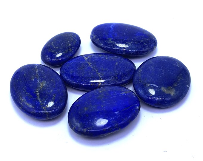 175 Grams Amazing Quality Blue Color Lapis Lazuli Massages,Palms,Lapis Crystals,Lapis Lazuli Massages,Lapis Lazuli Palm Crystals 6 Pcs