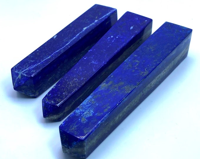 420 Grams Amazing Quality Blue Lapis Lazuli Tower - Obelisk Lapis Tower - Lapis Lazuli Obelisks - Lapis Crystals 3 Pcs
