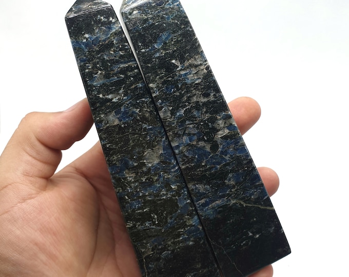 Great Quality 2 Pieces Apatite Towers - Obelisks - Apatite Obelisks - Apatite Stone - Blue Apatite 765 Grams