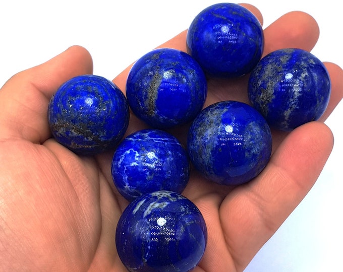7 Pcs - Lapis Lazuli - Lapis Lazuli Spheres - Lapis Spheres - Lapis Sphere - Lapis - Lapis Stone - Lapis Spheres - Lapis Ball - Lapis Lazuli