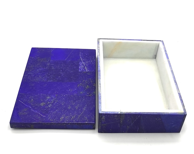 Beautiful Lapis Lazuli Box - Lapis Lazuli Box - Blue Lapis Lazuli Box - Blue Lapis Box - Lapis Box - Lapis Jewelry Box - Lapis Lazuli