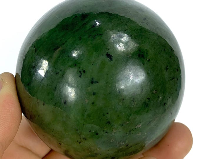 805g Beautiful Quality Green Nephrite Jade Sphere, Nephrite Jade Sphere, Jade Sphere, Nephrite Sphere, Nephrite Jade, Jade Sphere, Nephrite