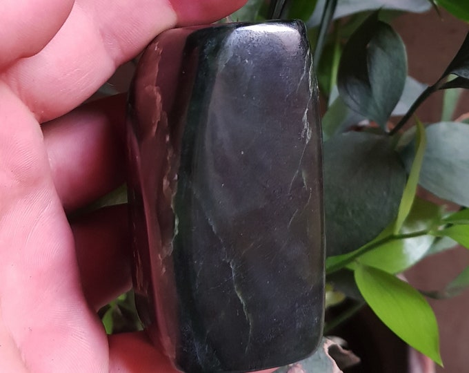 Great Quality Green Nephrite Jade Free Form Tumble  - Nephrite Jade - Nephrite Free Form Crystal 350 Grams