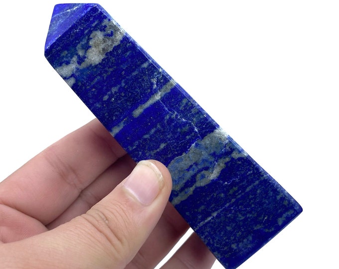 305 Grams Amazing Quality Blue Lapis Lazuli Tower - Obelisk