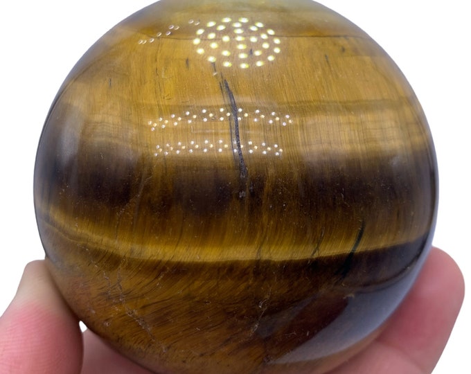 650g Best Tiger Eye Ball - Tiger Eye Stone - Tiger Eye's Sphere - Tiger Eye Ball - Tiger Eye Stone Ball - Tiger Eye Sphere - Tiger Eye