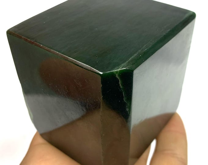 825g Best Quality Dark Green Nephrite Jade Cubeic, Nephrite Jade, Nephrite Cubic Piece, Jade Cubic, Green Nephrite, Green Nephrite Jade