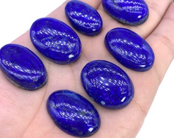 67 Grams Polished Lapis Lazuli Cabochons: Afghanistan Blue Gemstones