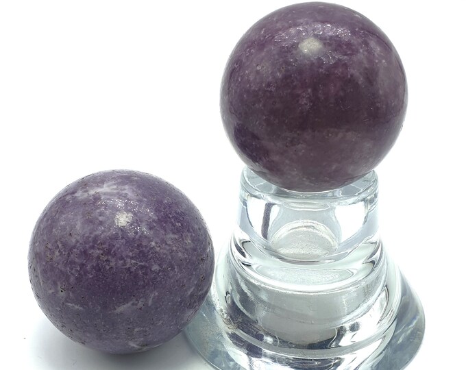 Lepidolite Crystal Spheres, Lepidolite Spheres 427 Grams