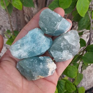 Rough Blue Aquamarine Crystals - Raw Gemstone Pieces