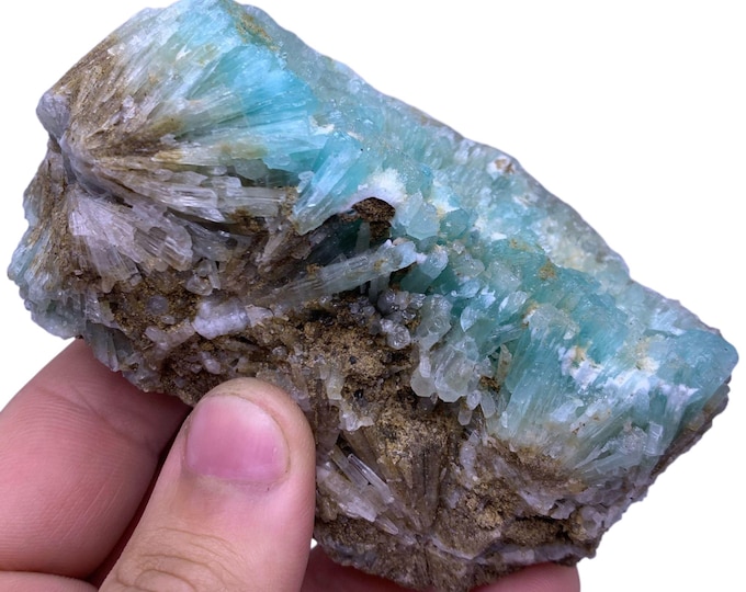 Beautiful Blue Color Smithsonite Specimen  - Blue Smithsonite - Smithsonite Stone - Aragonite Specimen Stone 318 Grams