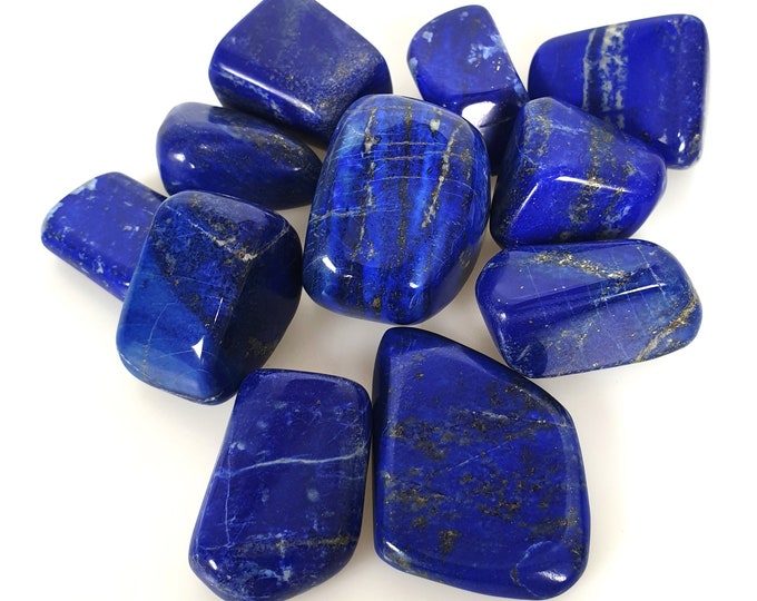 11 Pcs Lapis Lazuli Madani Tumbles 220 Grams