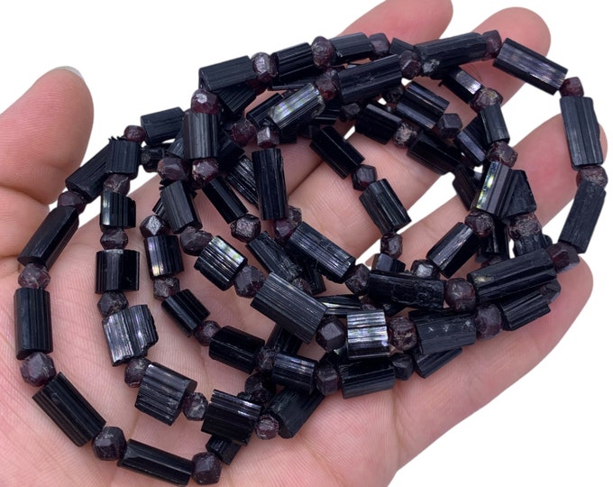 Great Quality Black Tourmaline Bracelets - Tourmaline And Garnet Bracelets - Black Tourmaline - Tourmaline Bracelets - Garnet  Bracelets