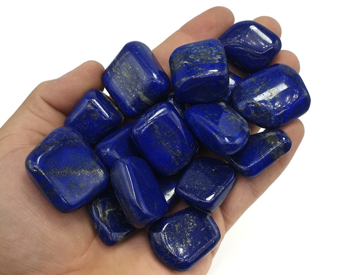 17 pcs Top Quality Lapis Lazuli Tumbles - Lapis Tumbles - Lapis Stone Lapis Crystals Lapis Lazuli Tumble - Lapis Tumbles 310 Grams