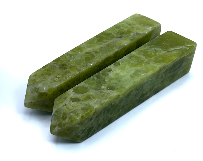 550Grams Best Quality Green Jade Towers,Obelisks,Green Jade,Jade Crystals,Jade Obelisks,Jade Towers,Jade Stone,Tower,Obelisks Crystals 2 Pcs