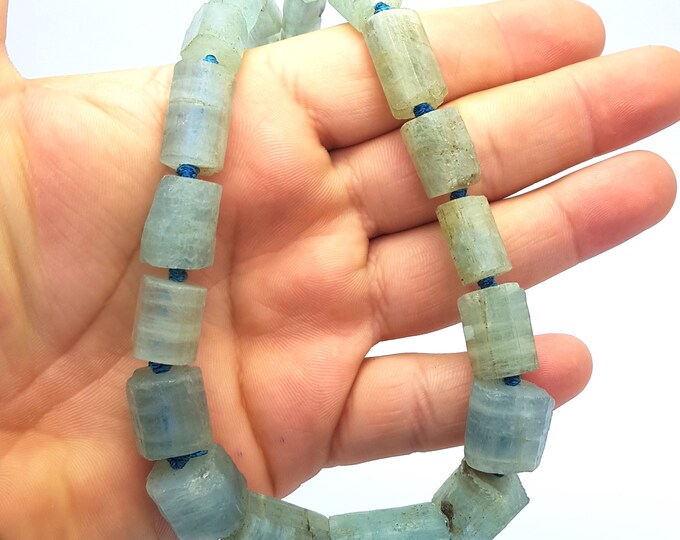 90 Grams Beautiful Natural Aquamarine Crystal Strand 1 Pieces -  Aquamarine Crystal Aquamarine Strand
