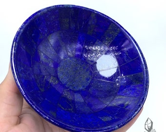 Polished Lapis Lazuli Bowl: Blue Crystal Decoration (129x59 mm)